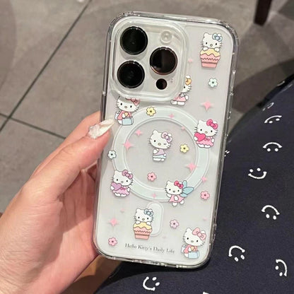 'Hello Kitty's Daily Life' Magsafe iPhone Case-Luxandluxy