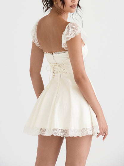 Kaia Ivory A-Line Mini Dress