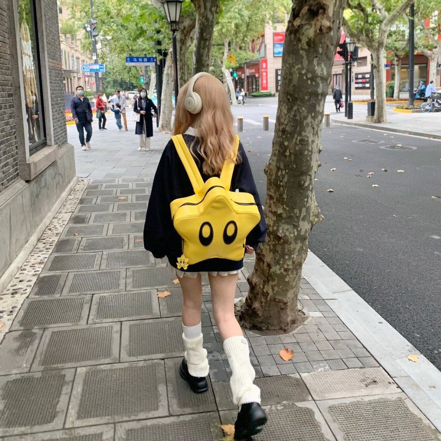 Kawaii Aesthetic Star Backpack-Luxandluxy