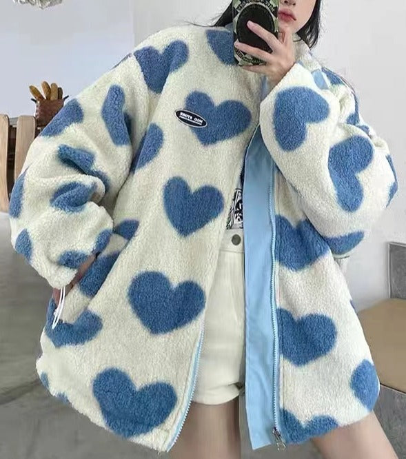 Kawaii Heart Double Sided Jacket-Luxandluxy