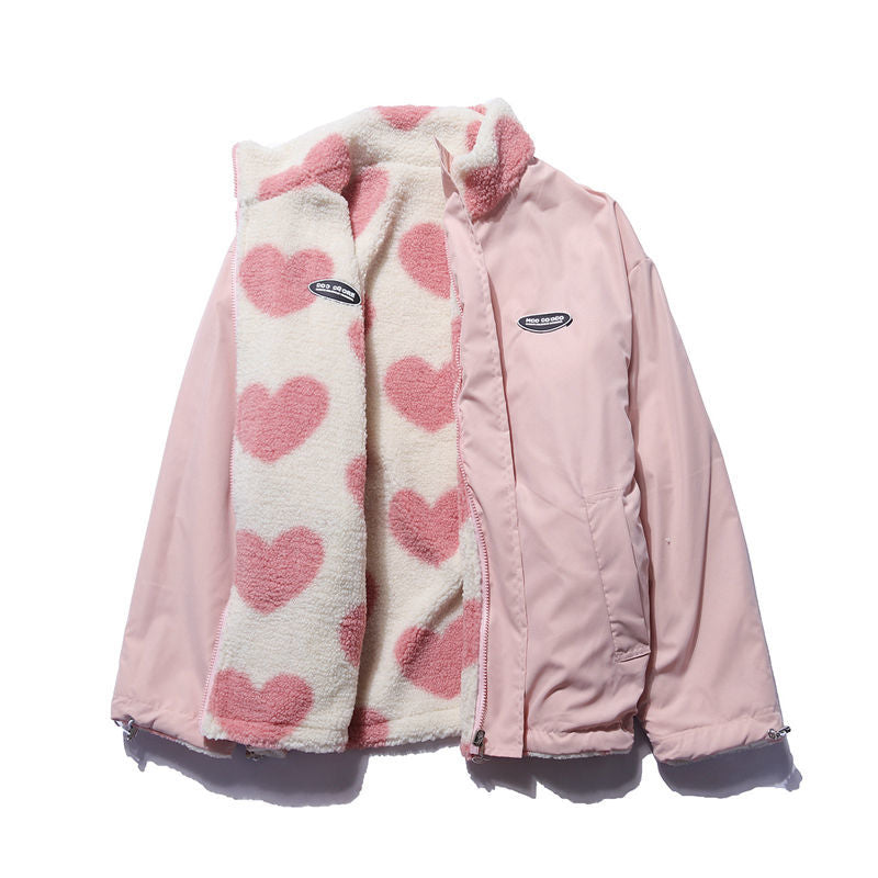 Kawaii Heart Double Sided Jacket-Luxandluxy