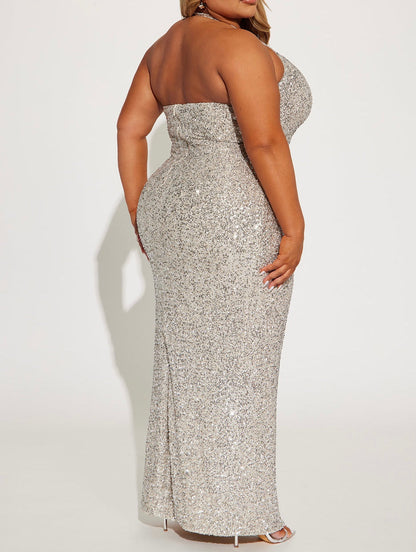 Key To My Heart Sequin Maxi Dress-Luxandluxy