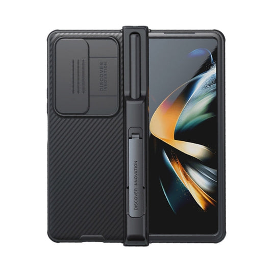 Kickstand Hinge Case with Slide Camera Cover Samsung Galaxy Z Fold 4-Luxandluxy