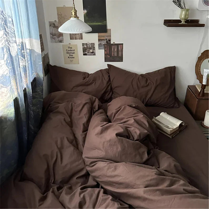 Latte Bedding Set-Luxandluxy