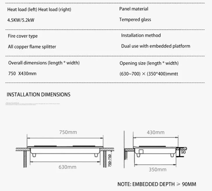 Liftable Gas Stove-Luxandluxy