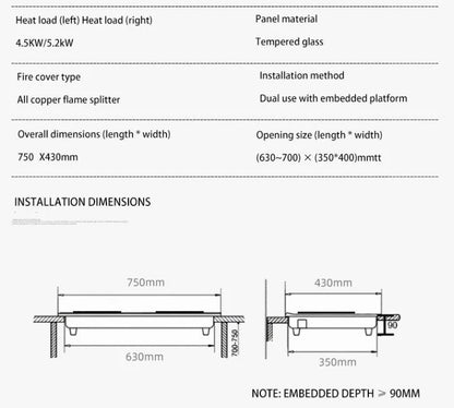 Liftable Gas Stove-Luxandluxy