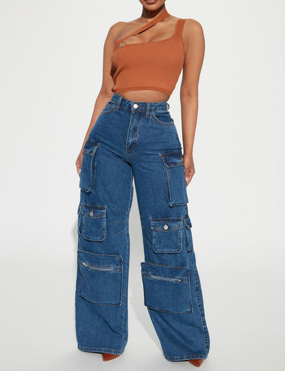 Lily High Rise Cargo Jeans