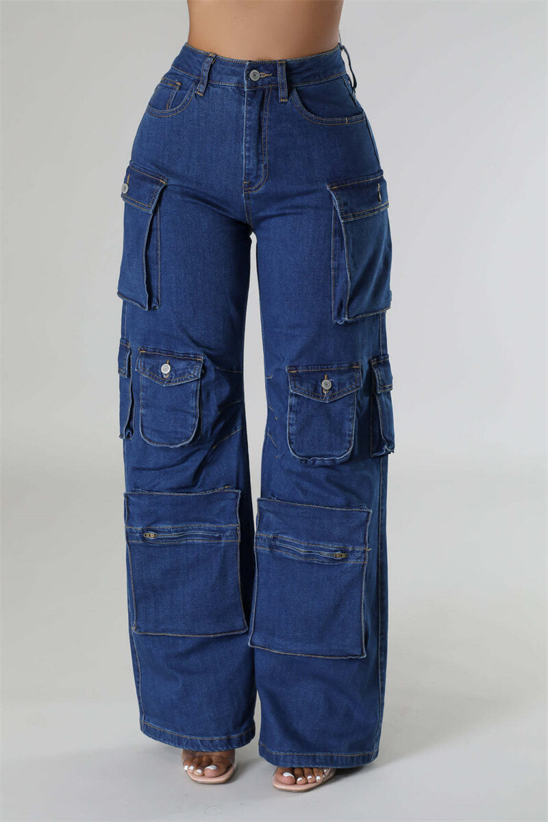 Lily High Rise Cargo Jeans