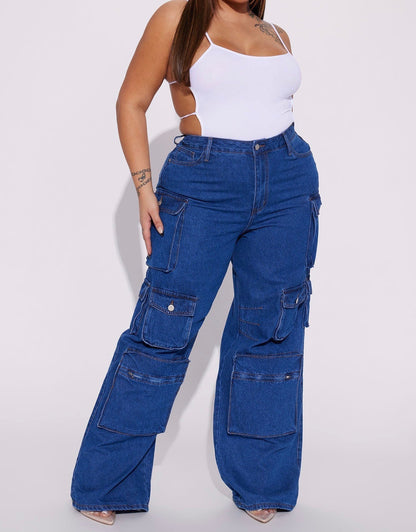 Lily High Rise Cargo Jeans