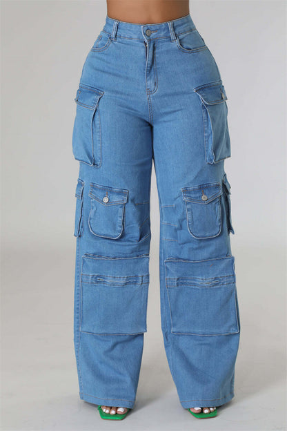 Lily High Rise Cargo Jeans