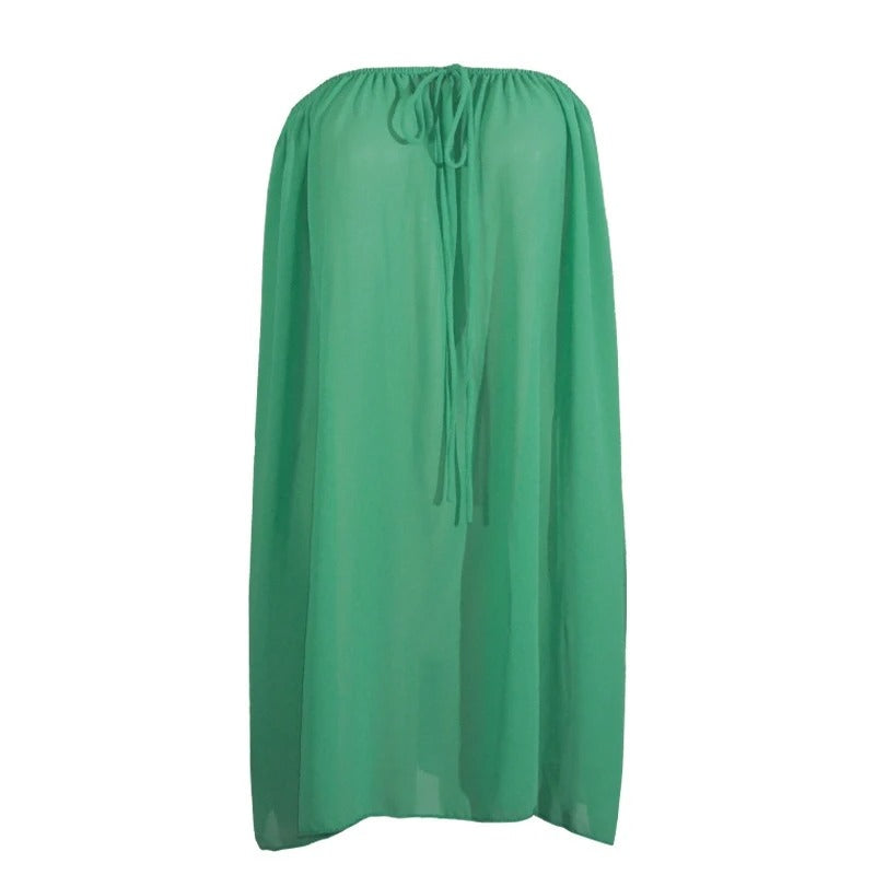 Thar Backless Halter Dress