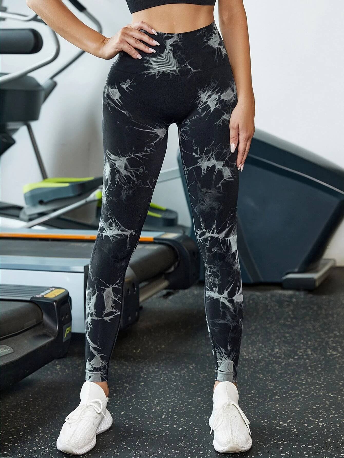 Marble Design Yoga Leggings-Luxandluxy