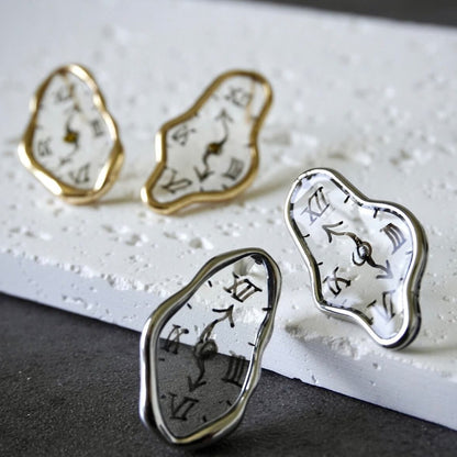 Melting Dali Clock Earrings-Luxandluxy