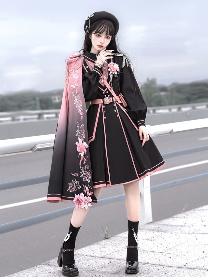 Military Lolita Dress & Cape-Luxandluxy