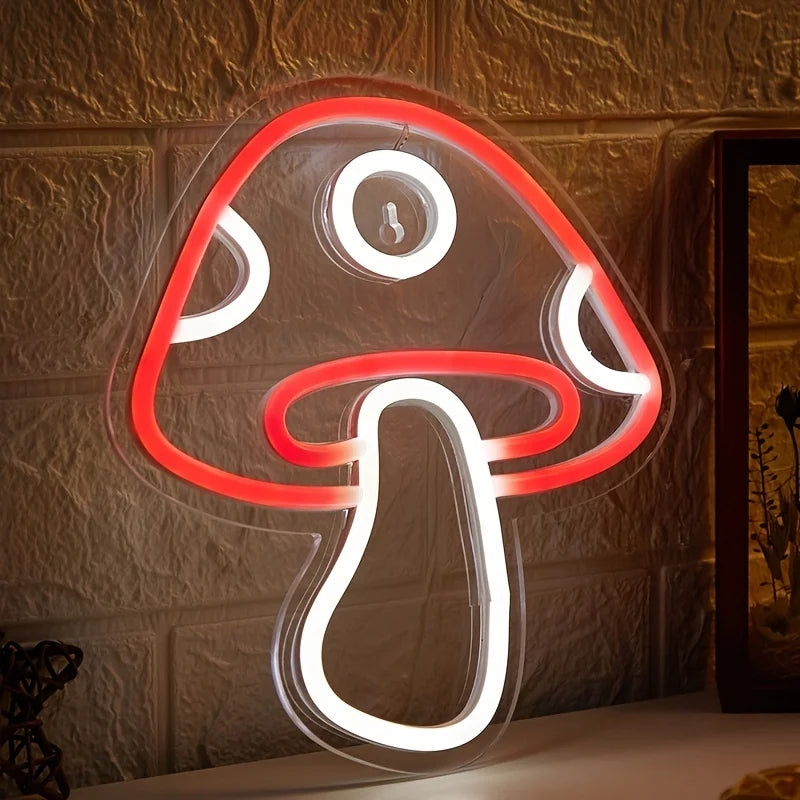 Mushroom Neon Sign Light-Luxandluxy