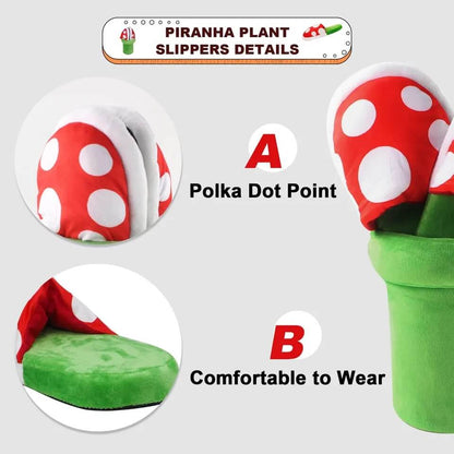 Mushroom Pirhanha Plant Slippers-Luxandluxy