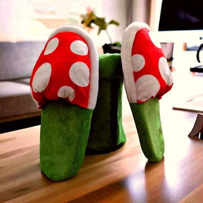 Mushroom Pirhanha Plant Slippers-Luxandluxy