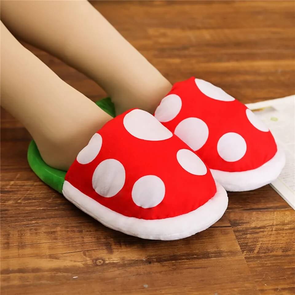 Mushroom Pirhanha Plant Slippers-Luxandluxy