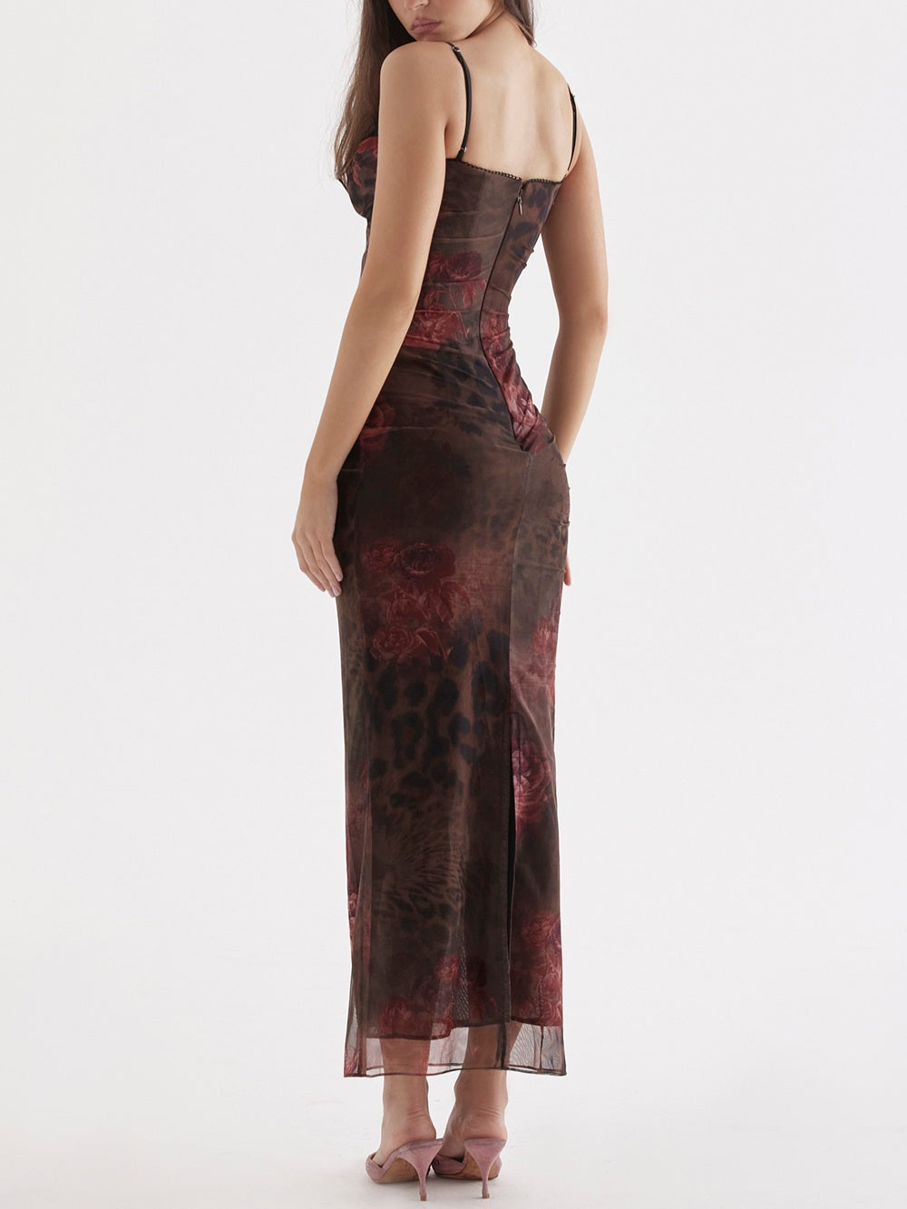 'Nalini' Printed Maxi Dress-Luxandluxy