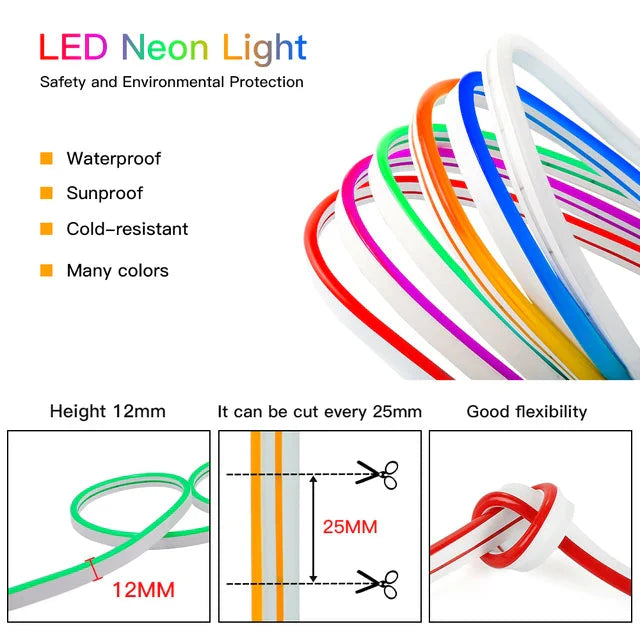 Neon Cuttable Strip Lights-Luxandluxy