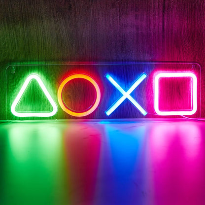 Neon Playstation Buttons Sign Light-Luxandluxy