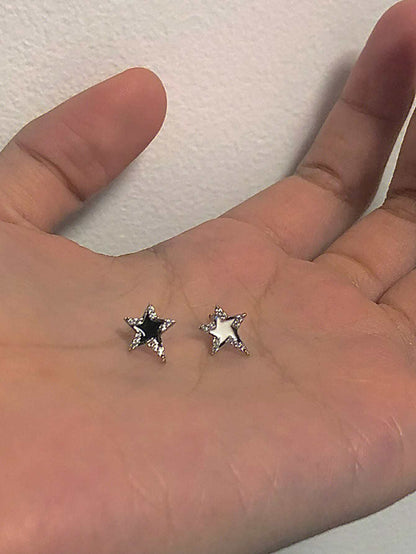 Neutral Star Earrings-Luxandluxy