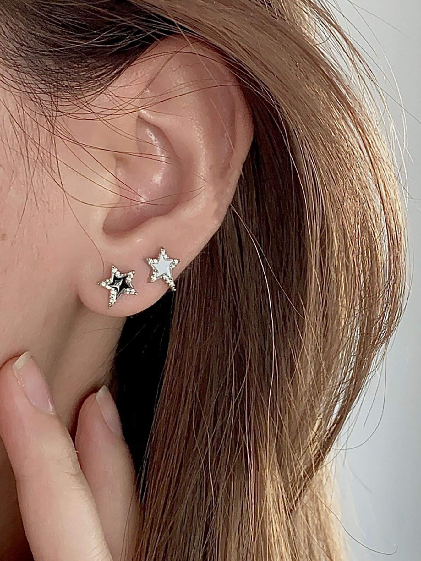 Neutral Star Earrings-Luxandluxy