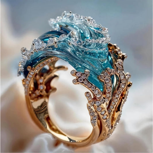 Ocean's Oath Ring-Luxandluxy