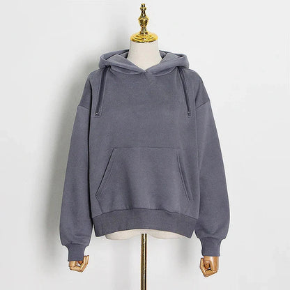 Off Shoulder Cut Out Hoodie-Luxandluxy