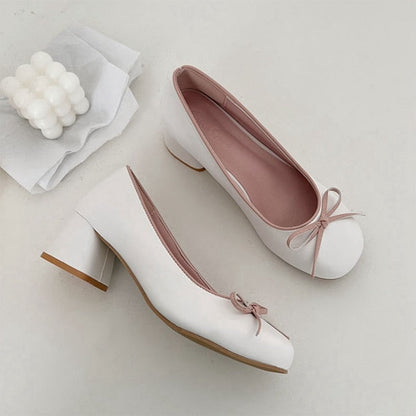 Pale Round Toe Shoes-Luxandluxy