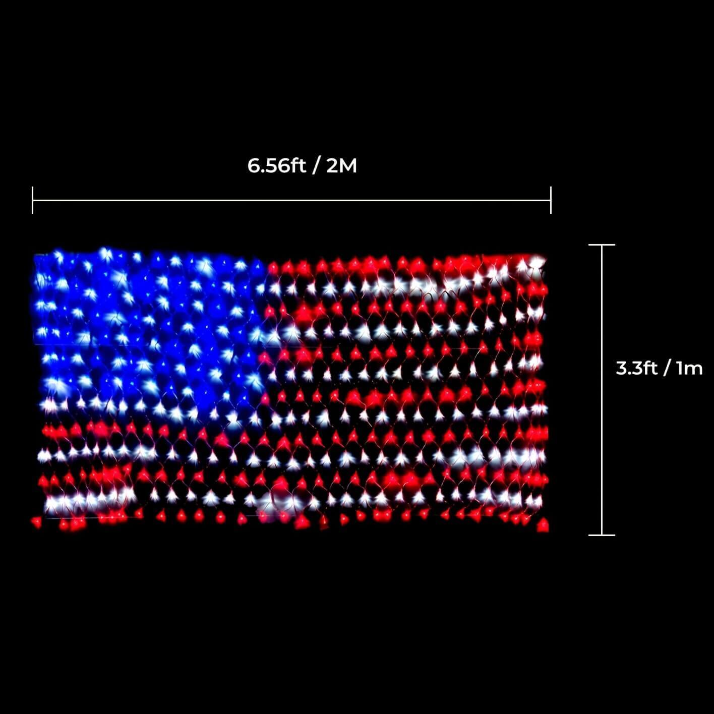 Patriotic American Flag Lights-Luxandluxy