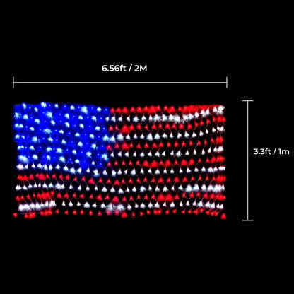 Patriotic American Flag Lights-Luxandluxy