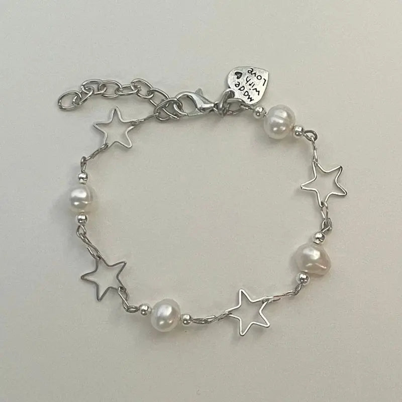 Pearls and Stars Bracelet-Luxandluxy