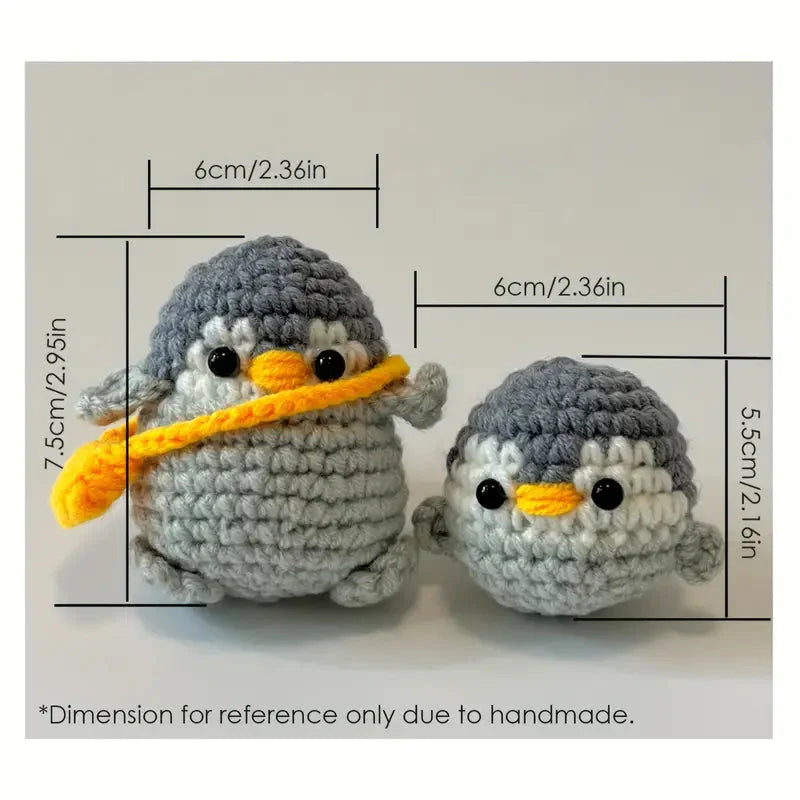 Penguin Crochet DIY Kit with Tutorials-Luxandluxy