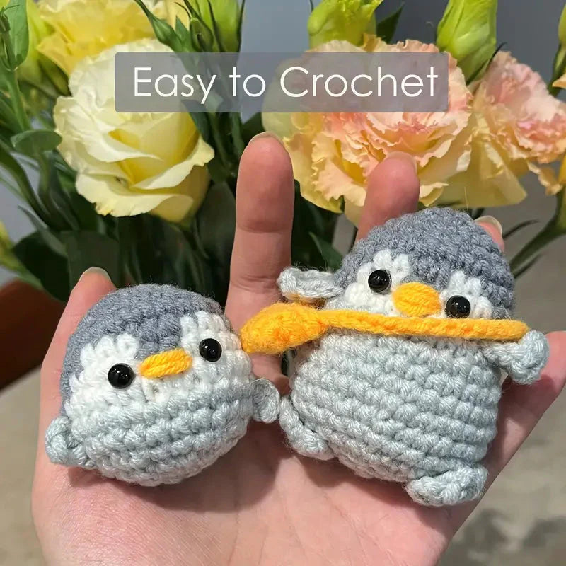 Penguin Crochet DIY Kit with Tutorials-Luxandluxy