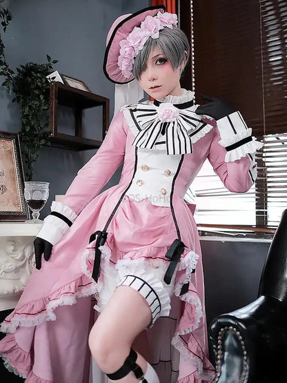 Pink Ciel Phantomhive Cosplay Costume-Luxandluxy