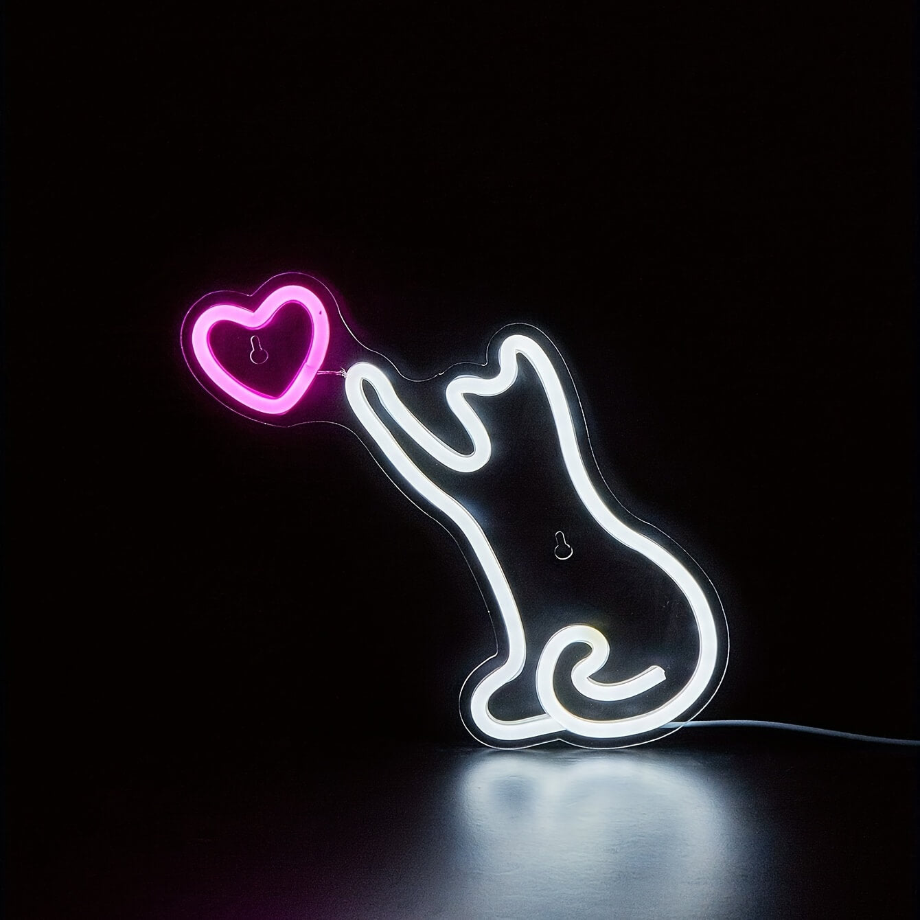 Pink Neon Cat Shaped Lights-Luxandluxy