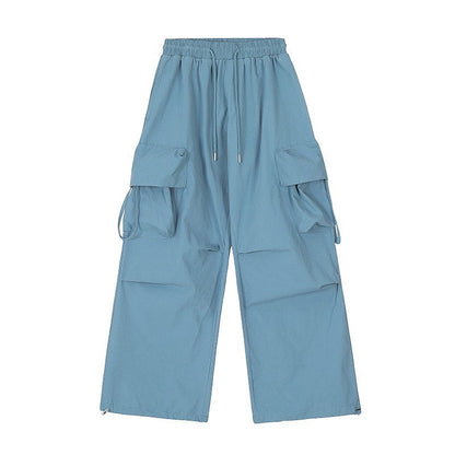 Plain Baggy Side Pocket Strapped Pants