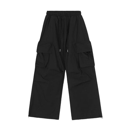 Plain Baggy Side Pocket Strapped Pants