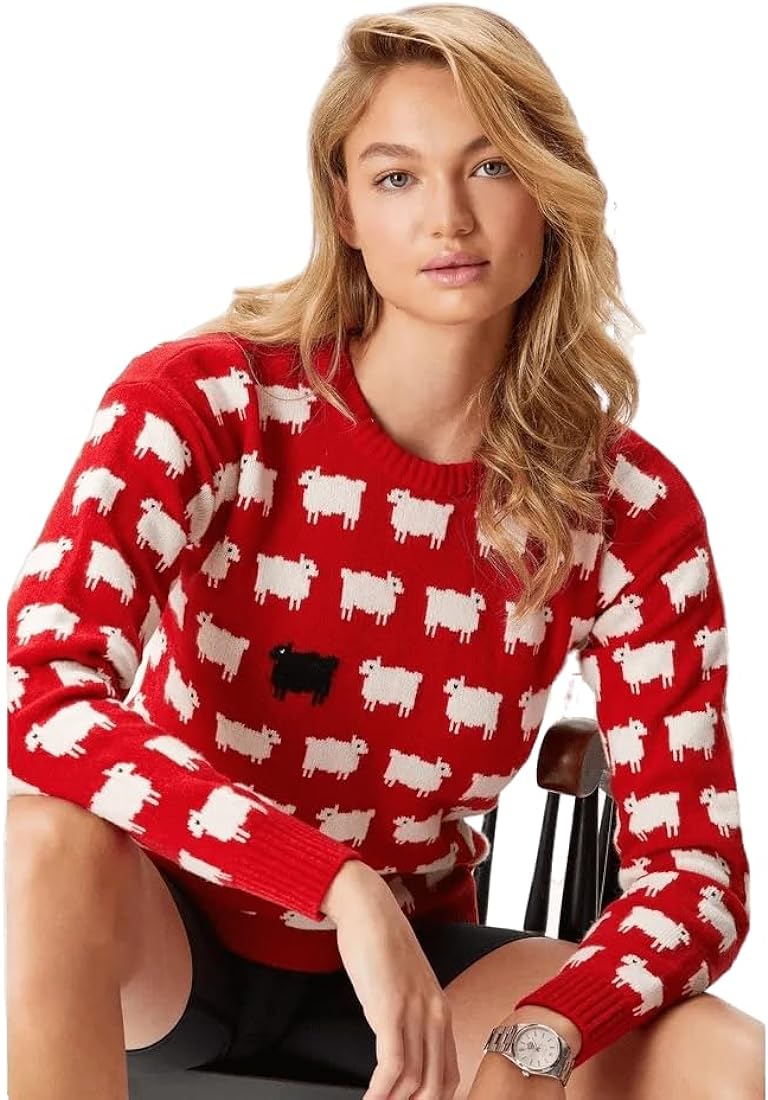 Princess Diana Black Sheep Sweater-Luxandluxy