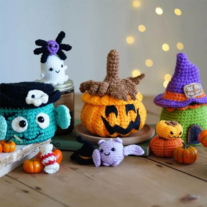 Pumpkin Crochet Halloween DIY Kit-Luxandluxy