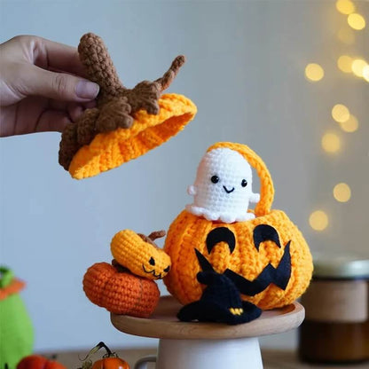 Pumpkin Crochet Halloween DIY Kit-Luxandluxy