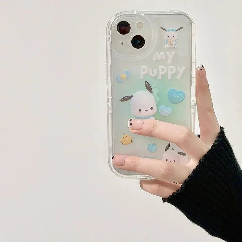 Sanrio Clear iPhone Case & Charm Strap-Luxandluxy