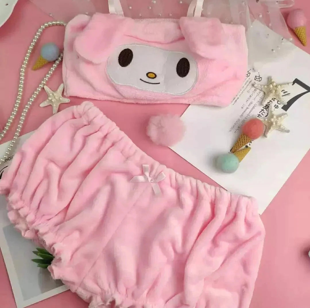 Sanrio Ears Lingerie Pajamas Set-Luxandluxy