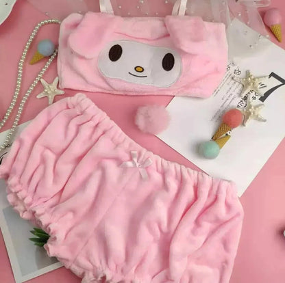 Sanrio Ears Lingerie Pajamas Set-Luxandluxy