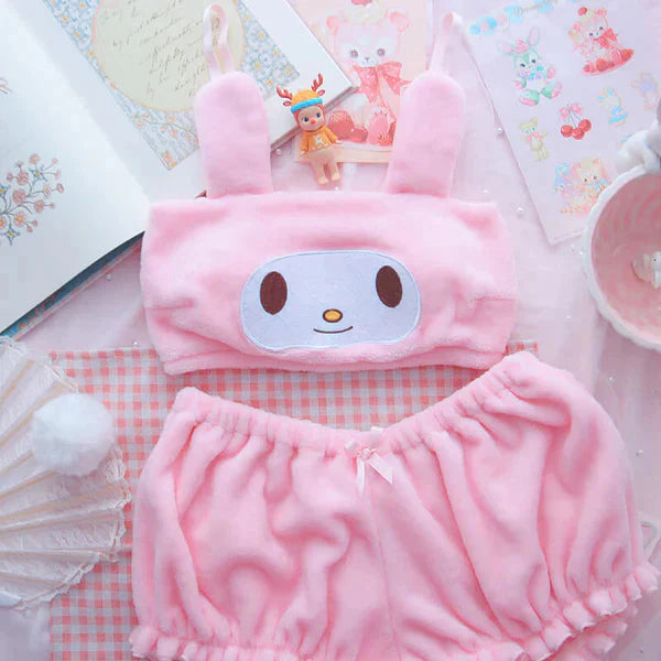 Sanrio Ears Lingerie Pajamas Set-Luxandluxy