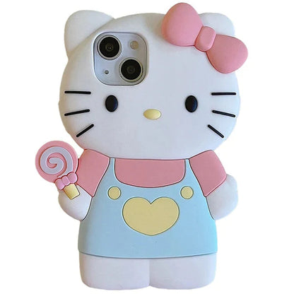 Sanrio Holding Stick iPhone Case-Luxandluxy