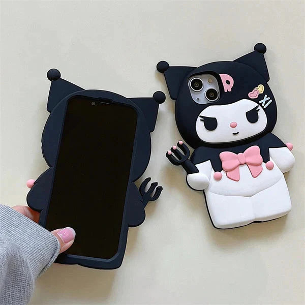 Sanrio Holding Stick iPhone Case-Luxandluxy