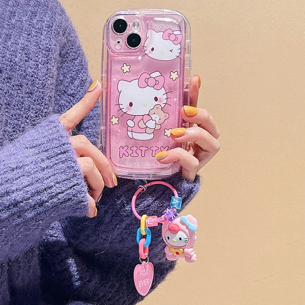 Sanrio Honor Phone Case With Keychain-Luxandluxy