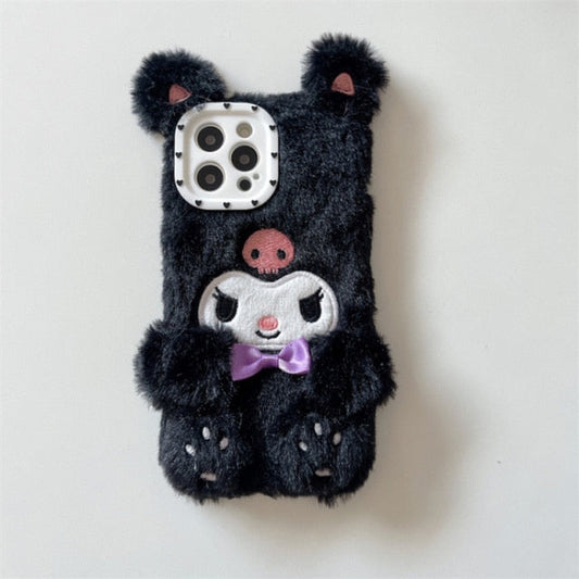 Sanrio Kawaii Fluffy iPhone Case-Luxandluxy